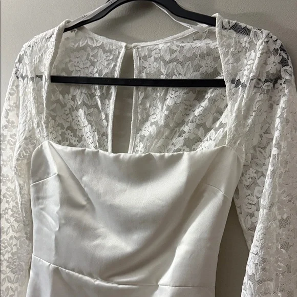 Lulu's White Long Sleeve Lace Dress - Picture 6 of 11